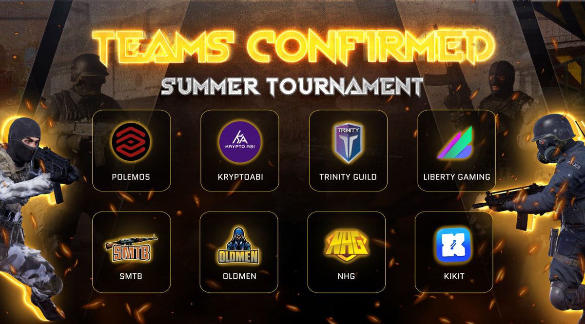 vison's tweet photo. 8 teams qualified for #Metastrike Summer #Tournament . Looking forward to the exiciting #matches 

#esports #fps #blockchain #gaming https://t.co/e2l9bO5SoF