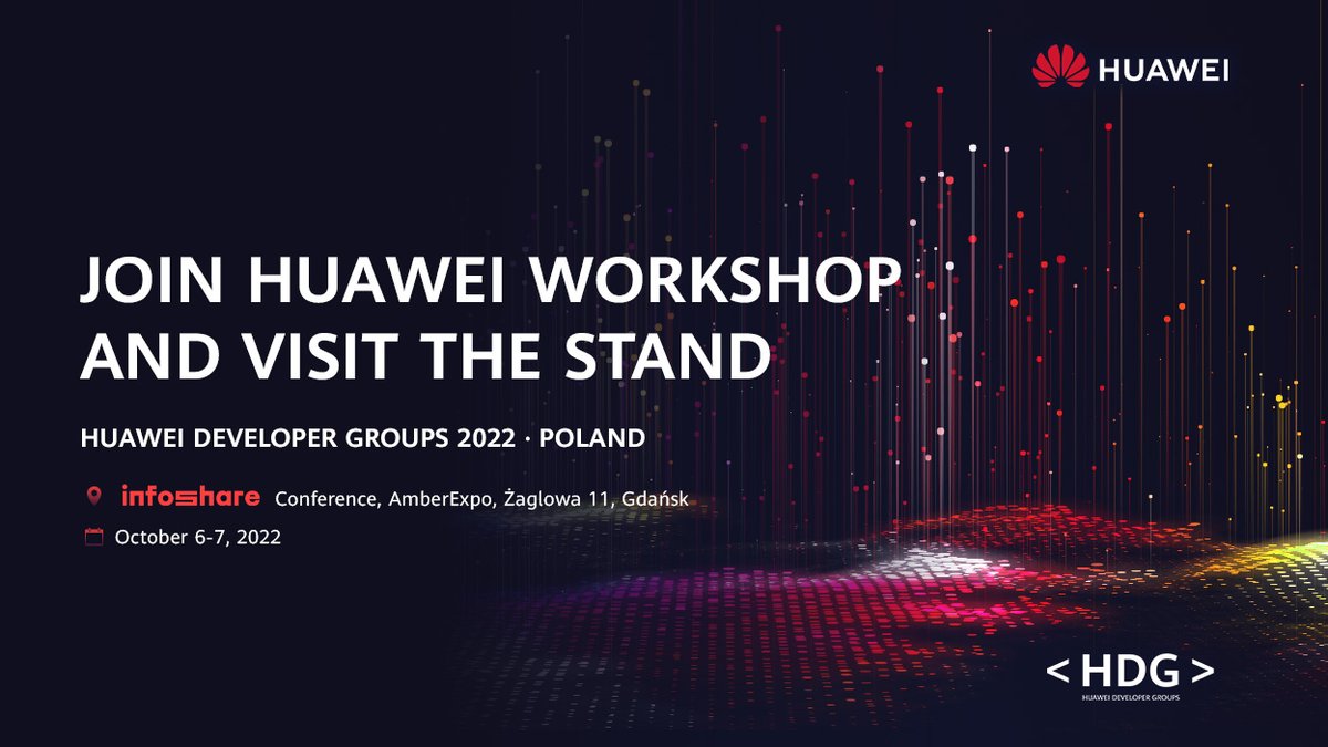 Infoshare 2022 is coming! The tech conference in CEE where visionaries and engineers come together. Join a truly innovative community and get inspired by the rapidly changing world of technology!

Join HUAWEI Workshop👉 fal.cn/3rHou  and explore more!
#HuaweiDevelopers
