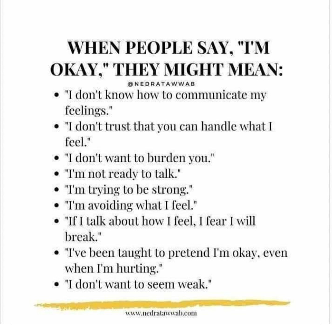 ForBrainstorm's tweet image. After brain injury it's hard to find the right words to make an explanation so we default to  'it's ok" or "I'm fine" even if we aren't. If you know a survivor, there could be more going on than they say. #braininjury #invisibledisability  #itsokaynottobeokay
