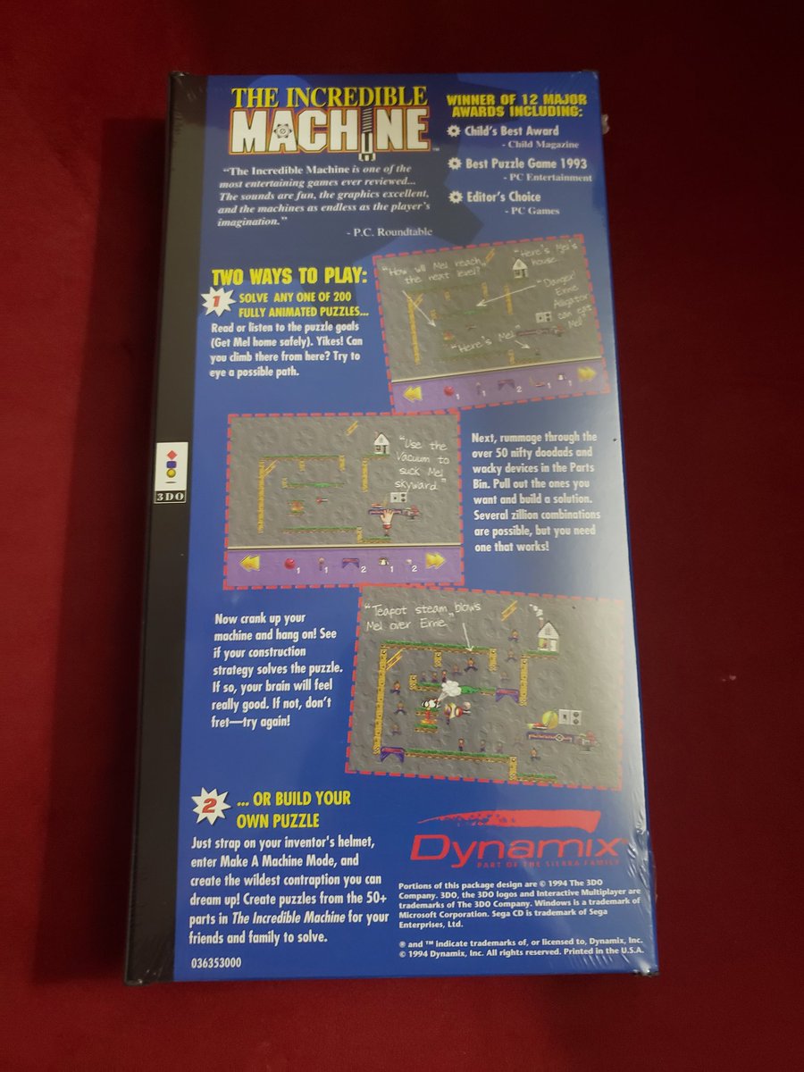 biddyjojanglez's tweet photo. Hello #gamers! Today's #3doThursday gonna be another short one. #retrogaming 's finest game, Incredible Machine! This bad boy is still sealed. https://t.co/qr6ef3w8d1