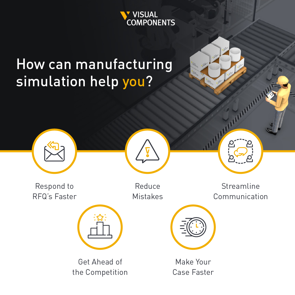VisComp1's tweet image. If you are a system integrator and want to accelerate your sales process, increase customer commitment, improve hit rates and, in turn, win your customer’s business, consider reaching out to us: hubs.la/Q01lR7Xq0
#visualcomponents #simulation