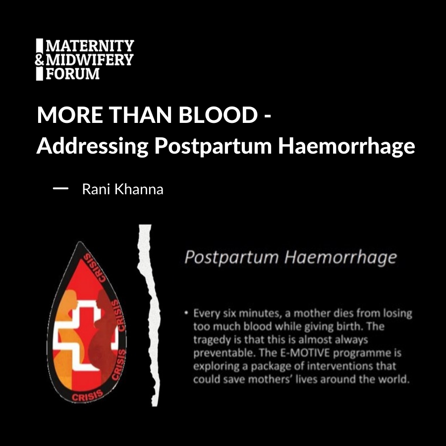 MidwiferyForum's tweet photo. MORE THAN BLOOD – Addressing Postpartum Haemorrhage
Read the article here: https://t.co/k5a57yQvf3
Postpartum haemorrhage (PPH) continues to be a major cause of death globally.
#MidwiferyForum #postpartumhaemorrhage https://t.co/MHf0rMQ2pq