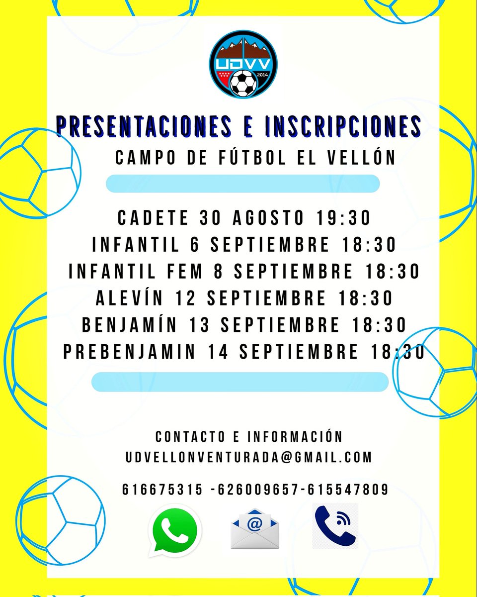 UDVVoficial's tweet photo. Día de presentación!!
Llegan las CHICAS ⚽🙋🏻‍♀️🙋🏻‍♀️⚽ a la Unión!!
Primer equipo en la historia del club, totalmente femenino, que competirá en liga @rffm_oficial .

Esta tarde,a las 18:30, tendrá la presentación del equipo infantil femenino, BIENVENIDAS!

Os esperamos!!

UNIÓN ⚽⚔️⚽ https://t.co/bgyHcIGz1V