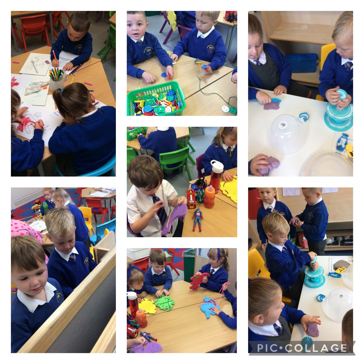 Parkfield's tweet photo. #recption lots more fun this morning, 
Our new reception children are super cool. https://t.co/P4Jgdi7VF6