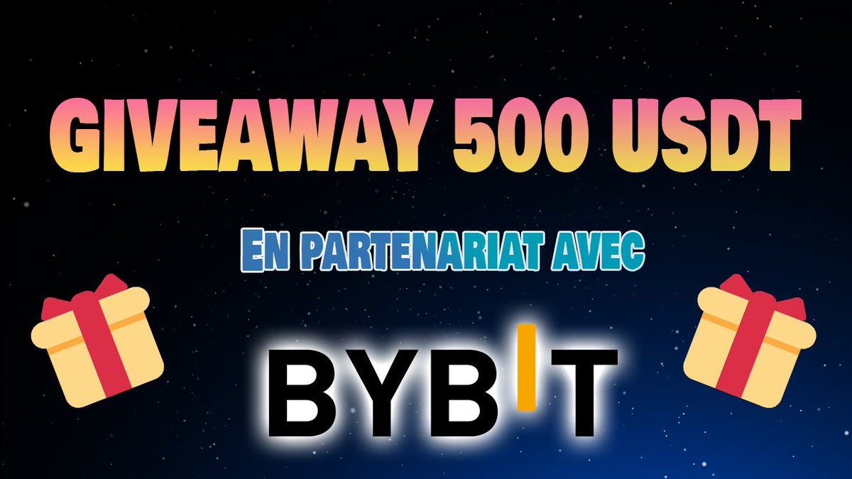 UnderTradingYT's tweet photo. #Giveaway 500 USDT à remporter 🎁

250 USDT 🎁 A une personne au hasard qui: 
-Retweet 🔁
-Follow @CryptoSauceYT  ☑️

250 USDT 🎁A une personne au hasard enregistrée sur Bybit avec le lien partenaire Crypto Sauce ( bonus 0% maker fees 30 jours ) :
👉https://t.co/bE0onlEoIk https://t.co/KYcvG0CmkZ