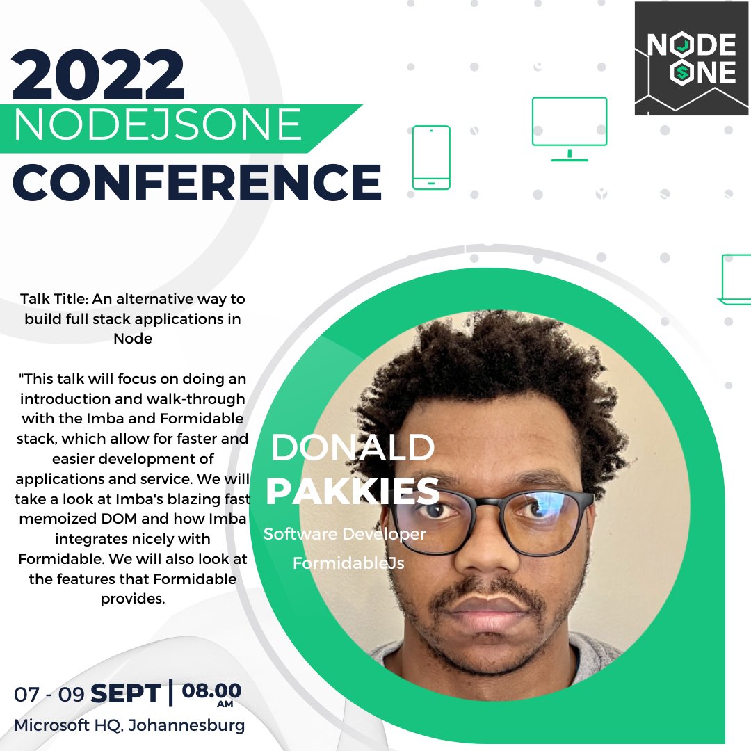 NodeJsOne's tweet photo. Our next speaker after lunch is ready Donald is a software developer. He believes Full stack development shouldn't be this hard,that is the core of his talk. #NodeJsOne2022 #NodeJSAfrica2022 #MicrosoftZA #AzureCosmosdb #AzureAdvocates #Nodejscommunity #nodejs #css #reactjs #vuejs https://t.co/Btghe5aidR