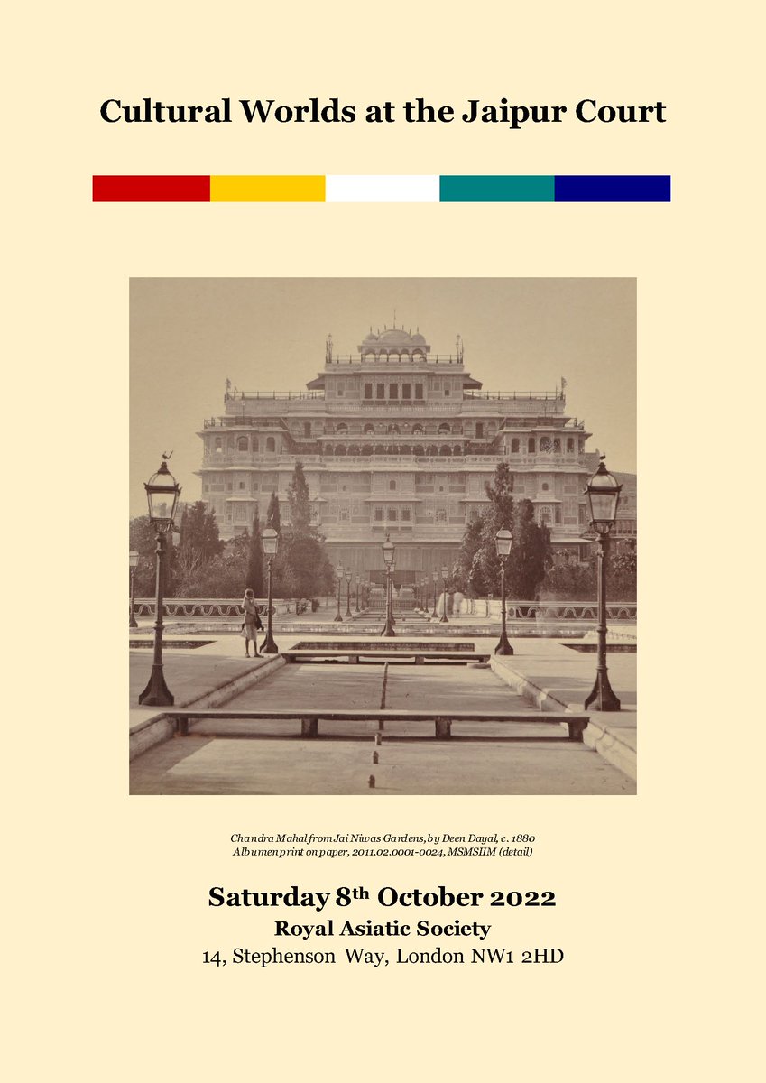RAS_Soc's tweet photo. On Saturday 8th October the Society will be hosting a study day on the topic of Cultural Worlds at the Jaipur Court, featuring presentations from leading academics in the field. 

For full details please see here: https://t.co/B2UEw156Lt https://t.co/vRgapQNrHH