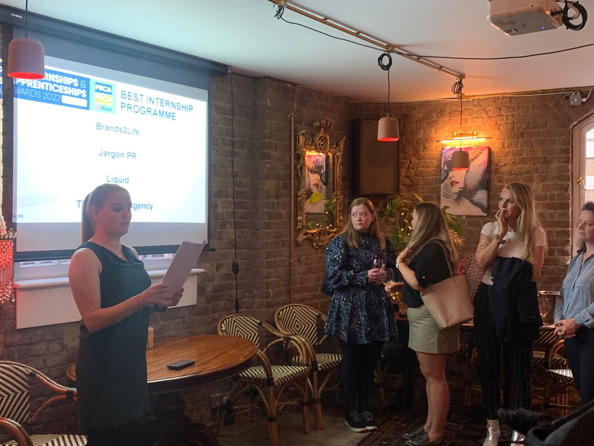 PRapprentices's tweet photo. What. A. Night! It was a wonderful turnout, and a real pleasure to celebrate (at the core) CPD and best practice in the #PR industry! 

@PRCAtraining @PRCA_HQ #cisionuk https://t.co/waivbabXO5