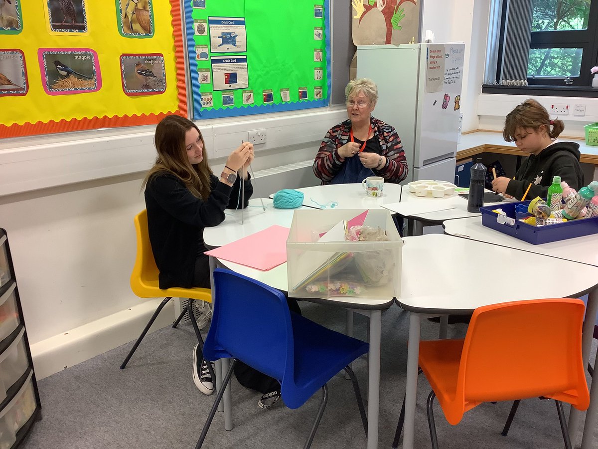 Crafting and crafty gaming nurture session with Granny Morag setting us up for the day ahead <a href="/DennyHighSchool/">Denny High School</a> <a href="/ailsa_christie/">Ailsa Christie</a>