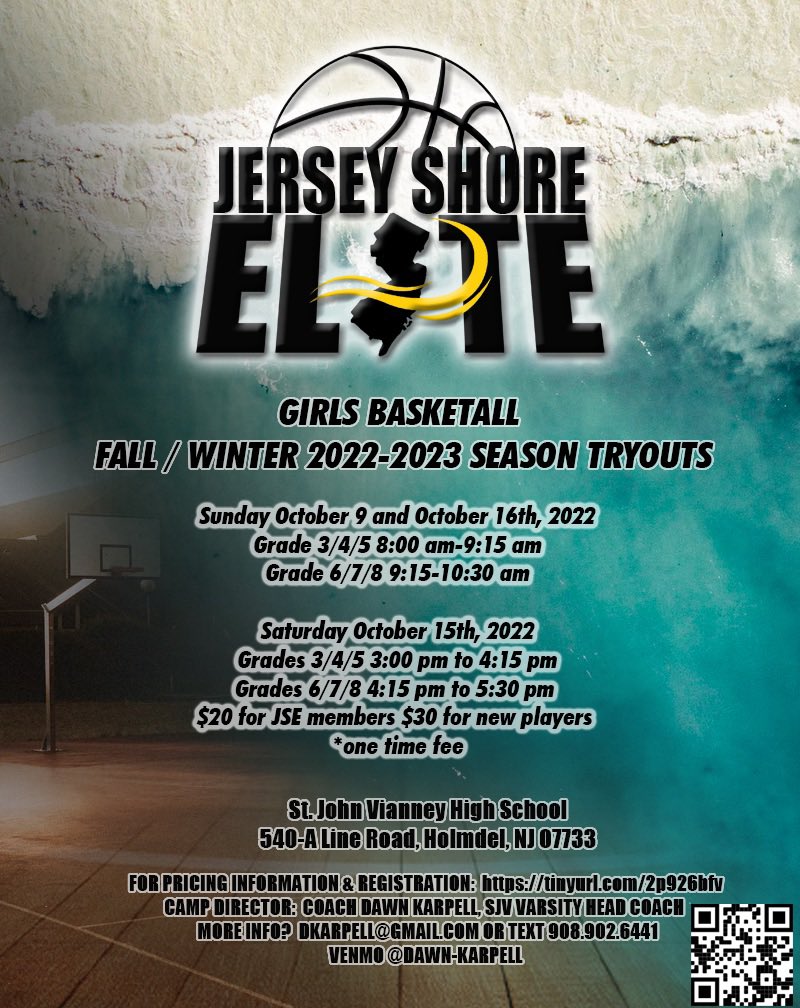 Dates are set! 

Fall/winter season tryouts for Dawn Karpell’s JSE.  Working for 12 years as the top youth development program in the Shore. 

docs.google.com/forms/d/1a5n6X…