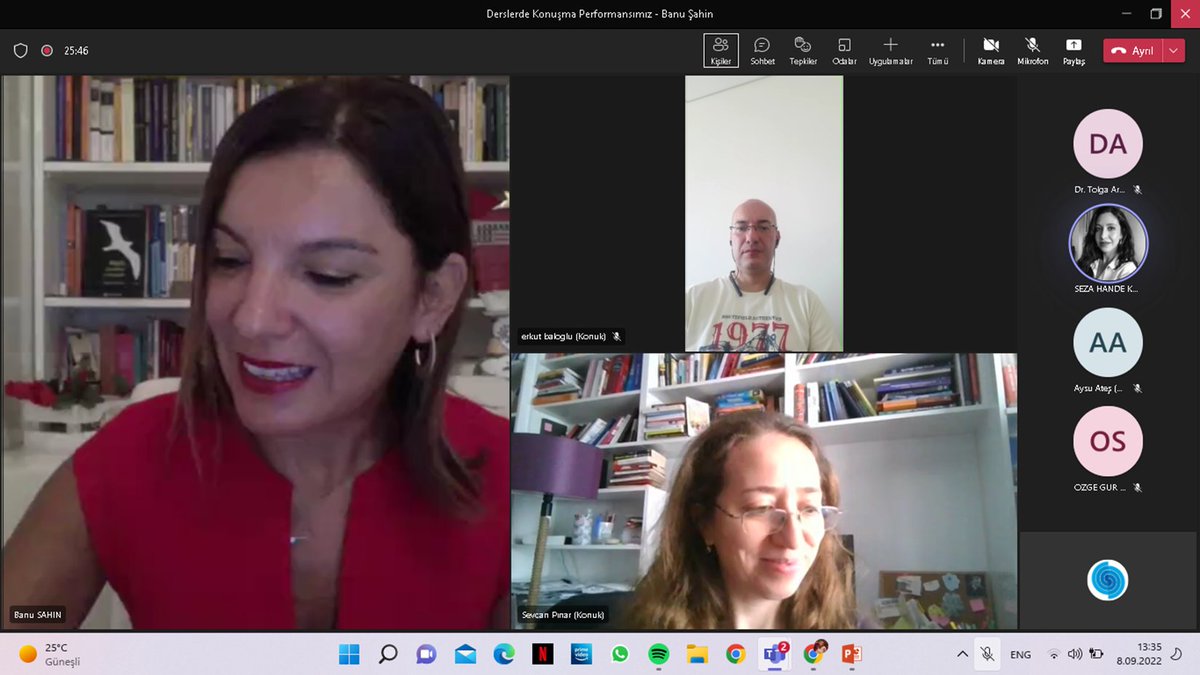 bauclt's tweet photo. Oryantasyonumuzun dördüncü gününde, Dr.Gürsu Aşık ile "Nitelikli Ölçme ve Değerlendirme", Prof.Dr. Necla Keleş ile "Eğitimde Değişen Kuşaklar", ve Banu Şahin ile "Derslerde Konuşma Performanslarımız" eğitimlerini tamamladık!  #öğrenmeveöğretme https://t.co/asiAddgRvK