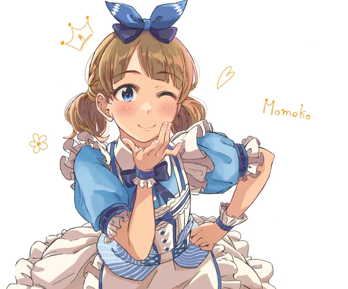 桃子ちゃん#フォロワーさんからリプで送られてきたミリシタのスクショを自分の絵柄で描く 