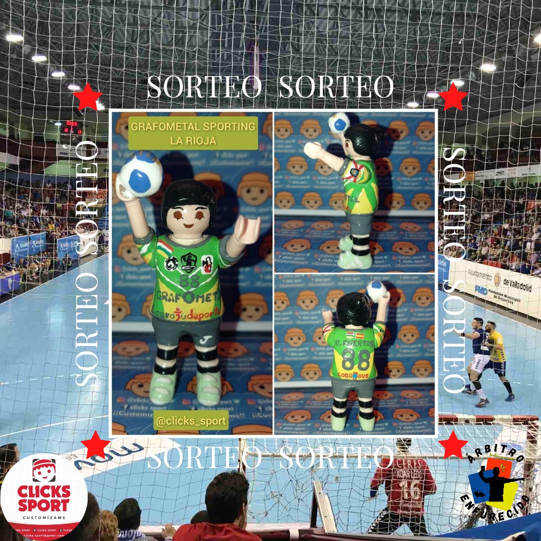 arbisbalonmano's tweet photo. ¡Tenemos SORTEO! 😍
De la mano de @clicks_sport os traemos un Playmobil, o click, personalizado a mano.
Para participar debes dar like y Rt a este tweet, pero mira en el siguiente, y verás como conseguir otra oportunidad extra. Da = que seas arbi, jugador y oficial. 👇🏻👇🏻 https://t.co/37lnkLN2yO