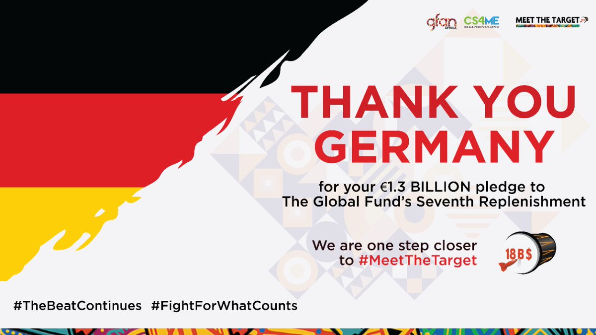 Thank you Germany for your contribution towards improving access to information and services for people living and affected by HIV,TB and malaria
#FightForWhatCounts #TheBeatContinues