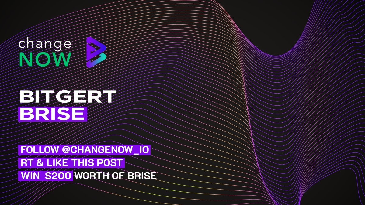 ChangeNOW_io's tweet image. Why not to add $200 worth of $BRISE to your #cryptoportfolio? 😏

Here’s what you need to do:
✨Follow @ChangeNOW_io
✨RT &amp;amp; ❤️

1 lucky winner will receive a prize on Sep 15!⭐️

Leave it to the $BRISE 💨

📍bit.ly/swapBRISE
📍bit.ly/storeBRISE