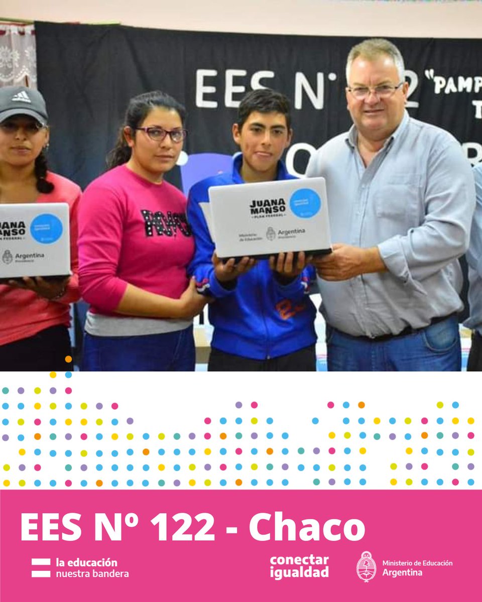 Celebramos junto a la comunidad de la EES Nº 122 del Paraje Tolosa en el interior del #Chaco porque sus estudiantes recibieron las netbooks de <a href="/ConectarGob/">Conectar Igualdad</a>