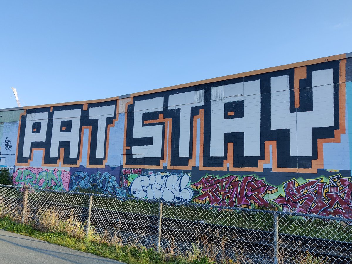 New #mural went up this week at the #graffiti wall in #downtown #dartmouth #halifax #patstay #PatStayForever #StreetArt