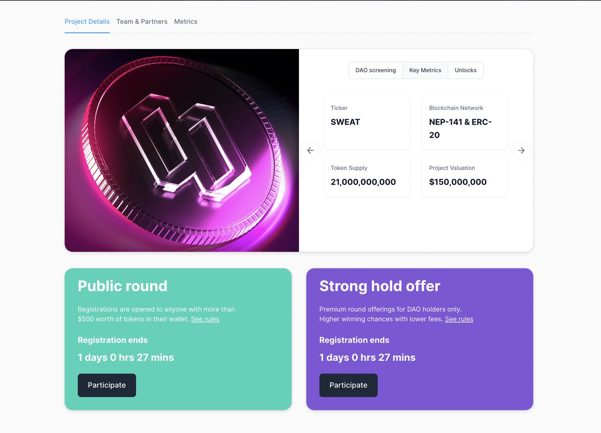 daomaker's tweet photo. Last day to participate in $SWEAT SHOs, both Public and DAO.

Hurry up!🕛

https://t.co/YLPkAFQ2lA https://t.co/A3drfcFA1V