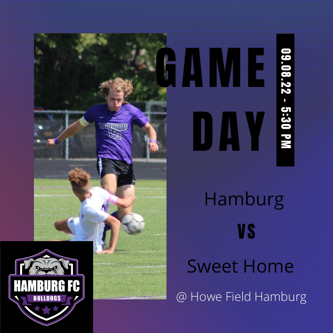 Hamburg_Soccer's tweet photo. Game Days are the Best Days!
Hamburg FC vs Sweet Home
09.08.22 @ 5:30pm
@ Howe Field
•
📷 featuring Junior Defender Evan Meader (Captain)
#gobulldogs #bleedpurple https://t.co/uMzqHoxIr6