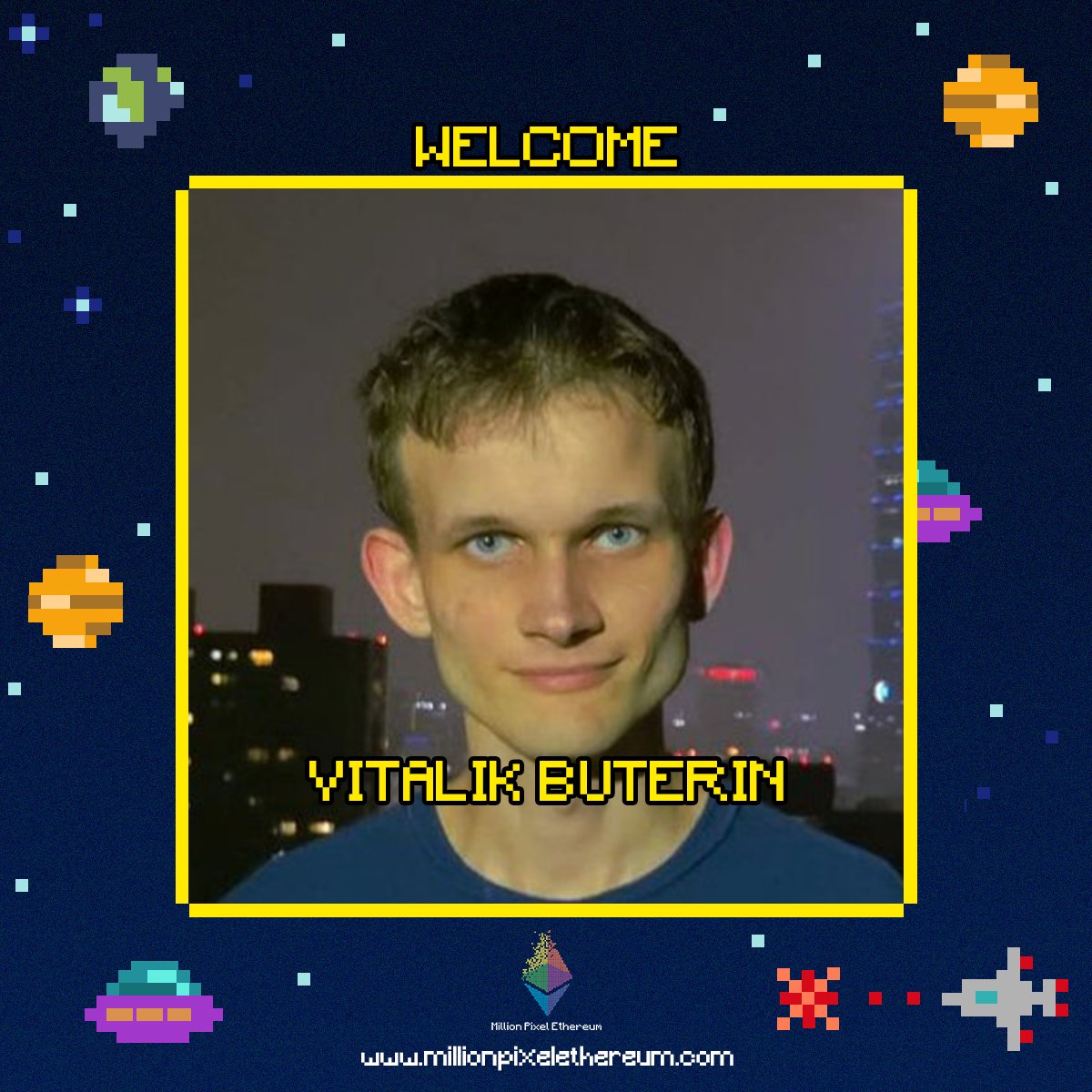 We are honored to welcome Ethereum founder <a href="/VitalikButerin/">vitalik.eth</a> on the Million Pixel #ETH wall.

No doubt, he is the most important person in the whole #Ethereum ecosystem!

Join him on: millionpixelethereum.com

#NFTs #ETHMerge #cryptocurrency #BAYC #cryptopunks #Azuki #moonbirds #NFT