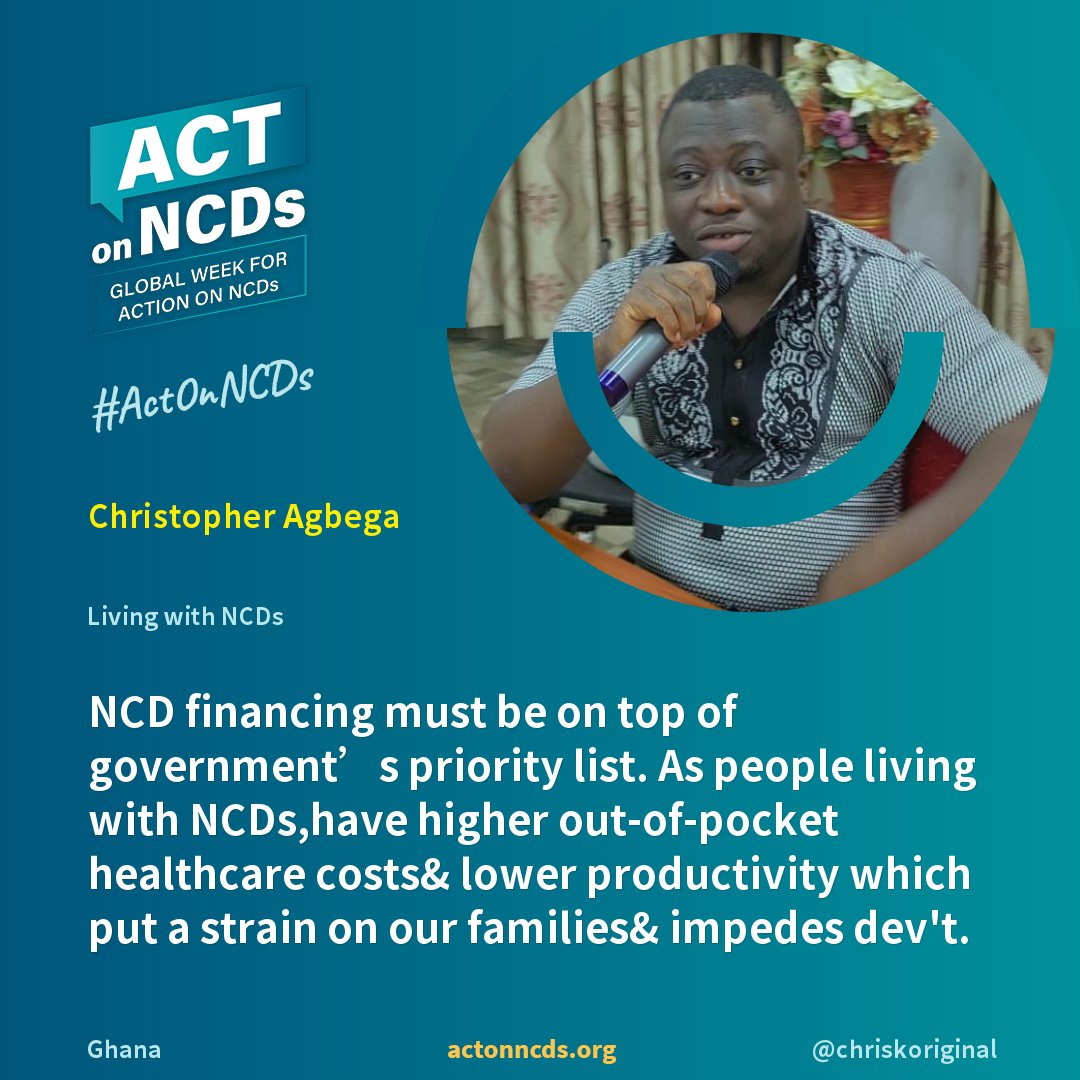 Meaningfully involving people living with NCDs &amp; communities is essential to access their knowledge, skills &amp; expertise in all aspects of the NCD response that affect them, including governance, policies, programmes, and services.

#GW4A
#ActOnNCDs 

<a href="/ncdalliance/">NCD Alliance</a>
<a href="/AfricanNCDsNet/">Africa NCDs Network (ANN)</a>
