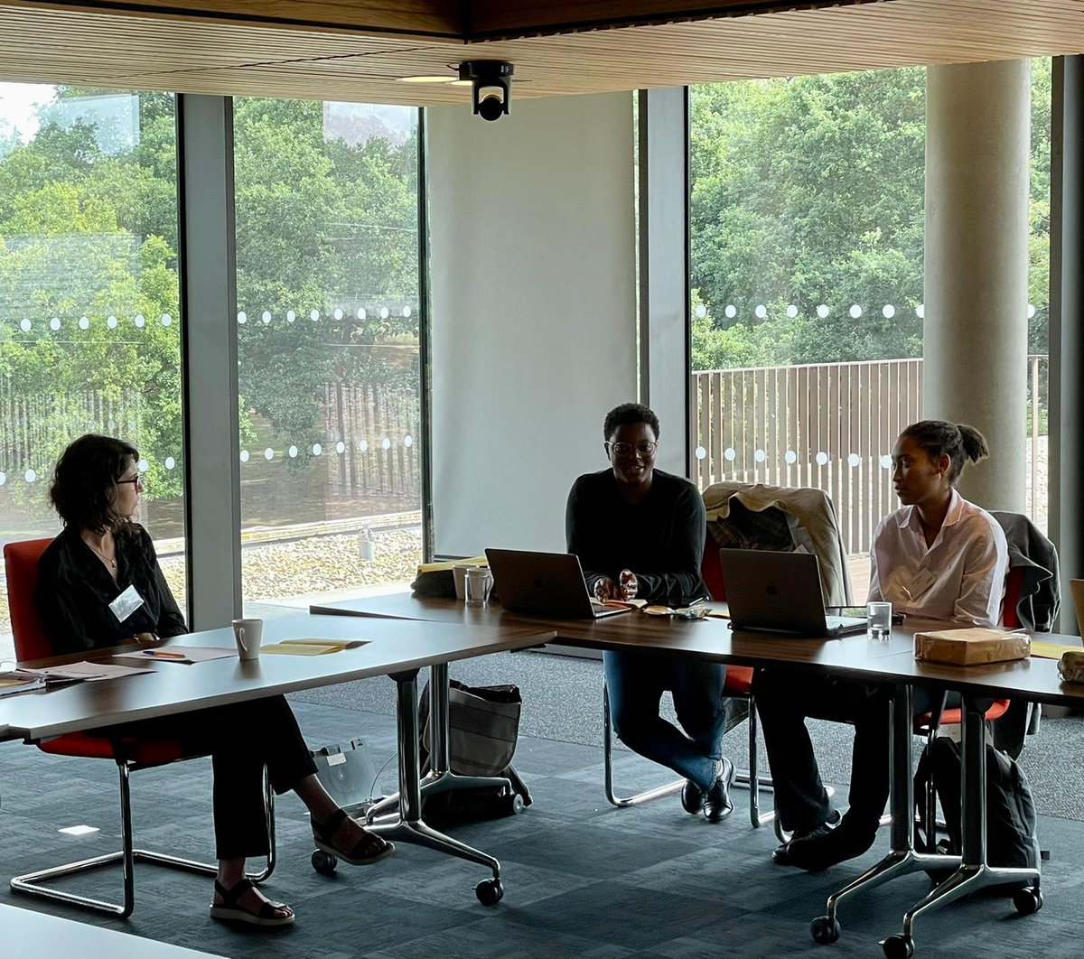 WalkWithWeb's tweet photo. Gearing up for questions! @DulleyIracema from @iciberlin, @MathildeAckerm1 and Noémie Marie-Rose from @CirescOfficiel https://t.co/mUuKMat8mz