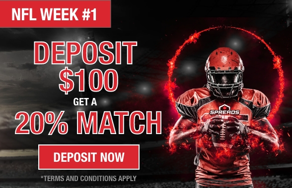 At Spreads you can get rewards for depositing every week during the NFL Season. Celebrate the start of the season tonight with our newest offer! Deposit $100 and get a 20% match.

#NFLKickoff
