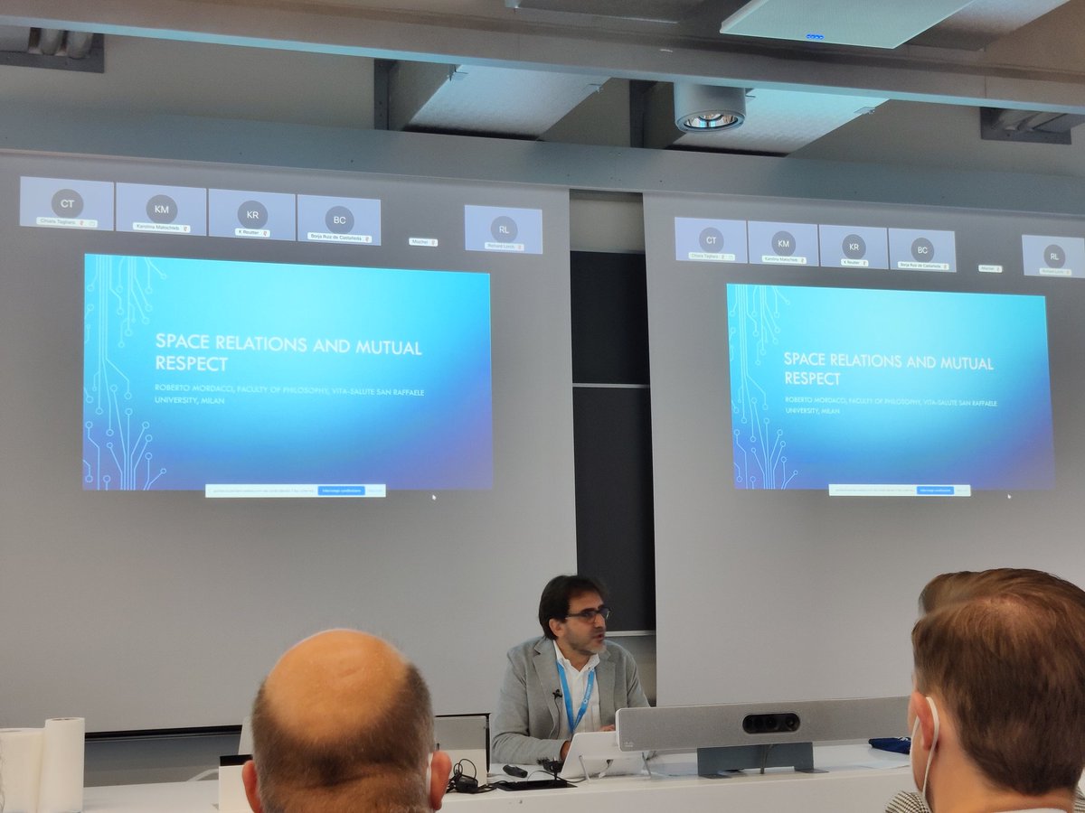 Really enjoyed <a href="/RobertoMordacci/">Roberto Mordacci</a>'s keynote at <a href="/TWR_Conference/">Transdisciplinary Workplace Research Conference</a> on space relations and mutual respect: if we want to change any social framework e.g. inequality or repression at work, we need to change power relations by changing spatial relations #TWR2022