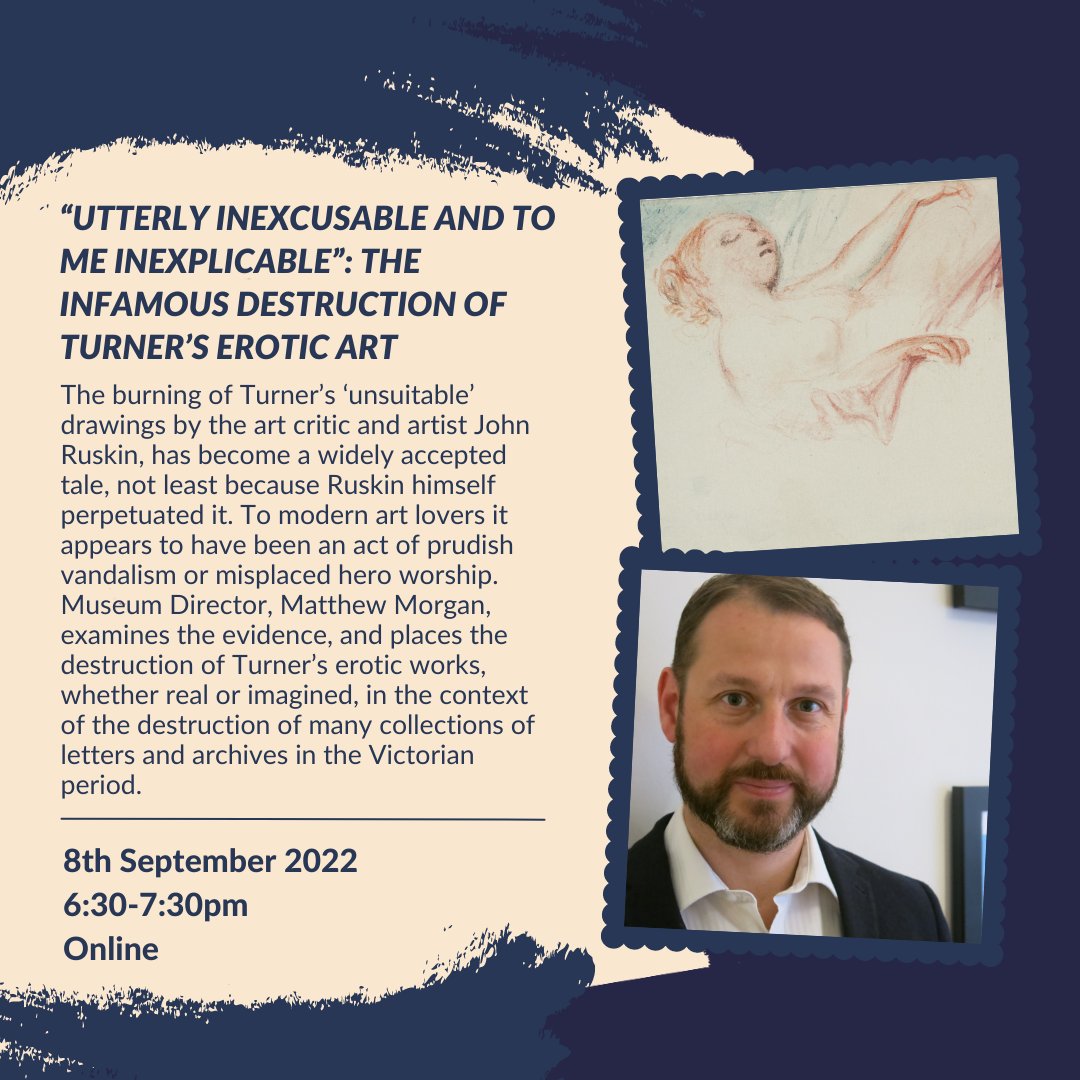 TurnersHouse's tweet image. #arttalk There is still time to book for our Museum Director's #ZoomLecture on 'The Infamous Destruction of #Turner's #EroticArt', this evening at 6:30pm! Book now on turnershouse.beaconforms.com/form/4ae95cbc closes at 4pm!