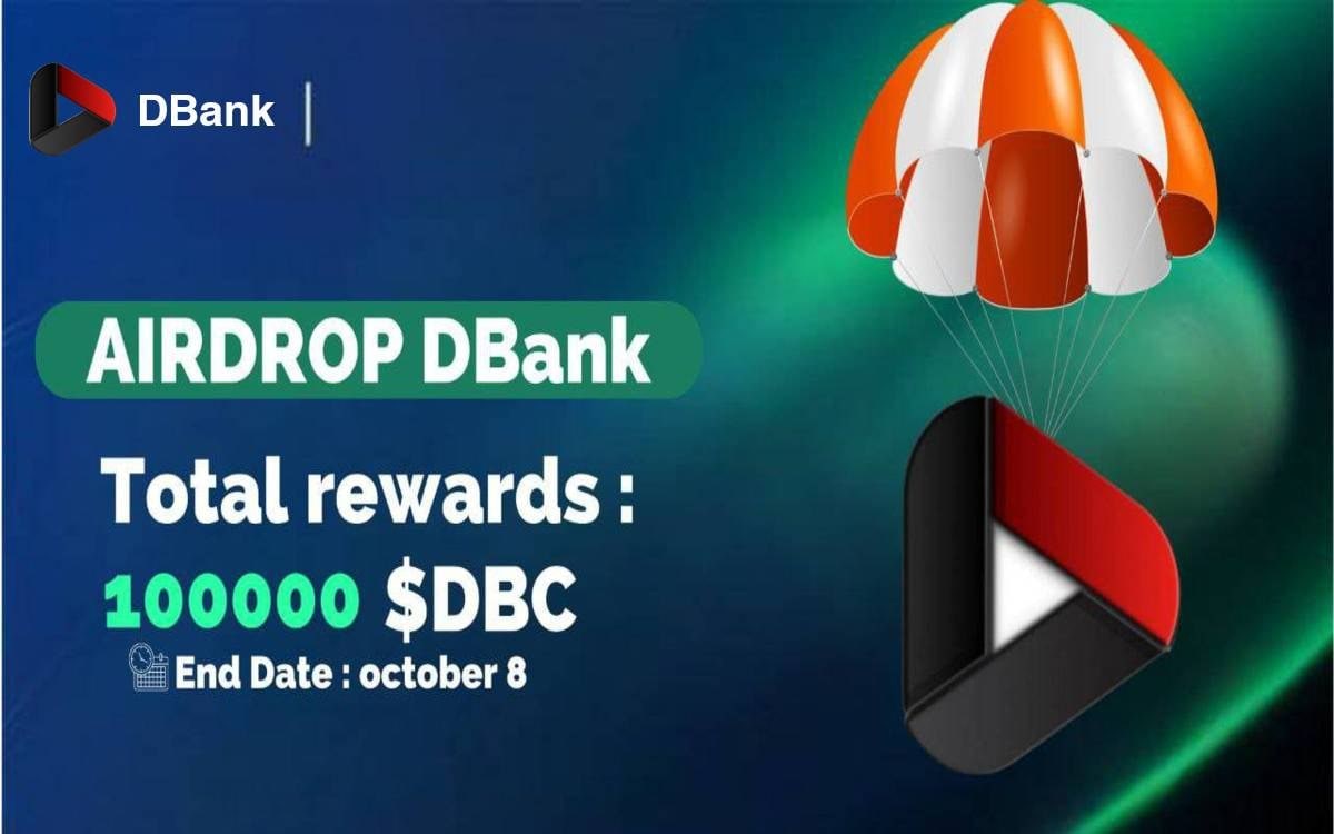 💵 Airdrop is live!!

Participate in our Airdrop and Get 100 DBC (~$6) tokens for doing tasks.

Details:
t.me/DBankAirdropBo…

Airdrop rewards will be distributed to your wallet address after TGE and 1,000 lucky random participants will be rewarded.