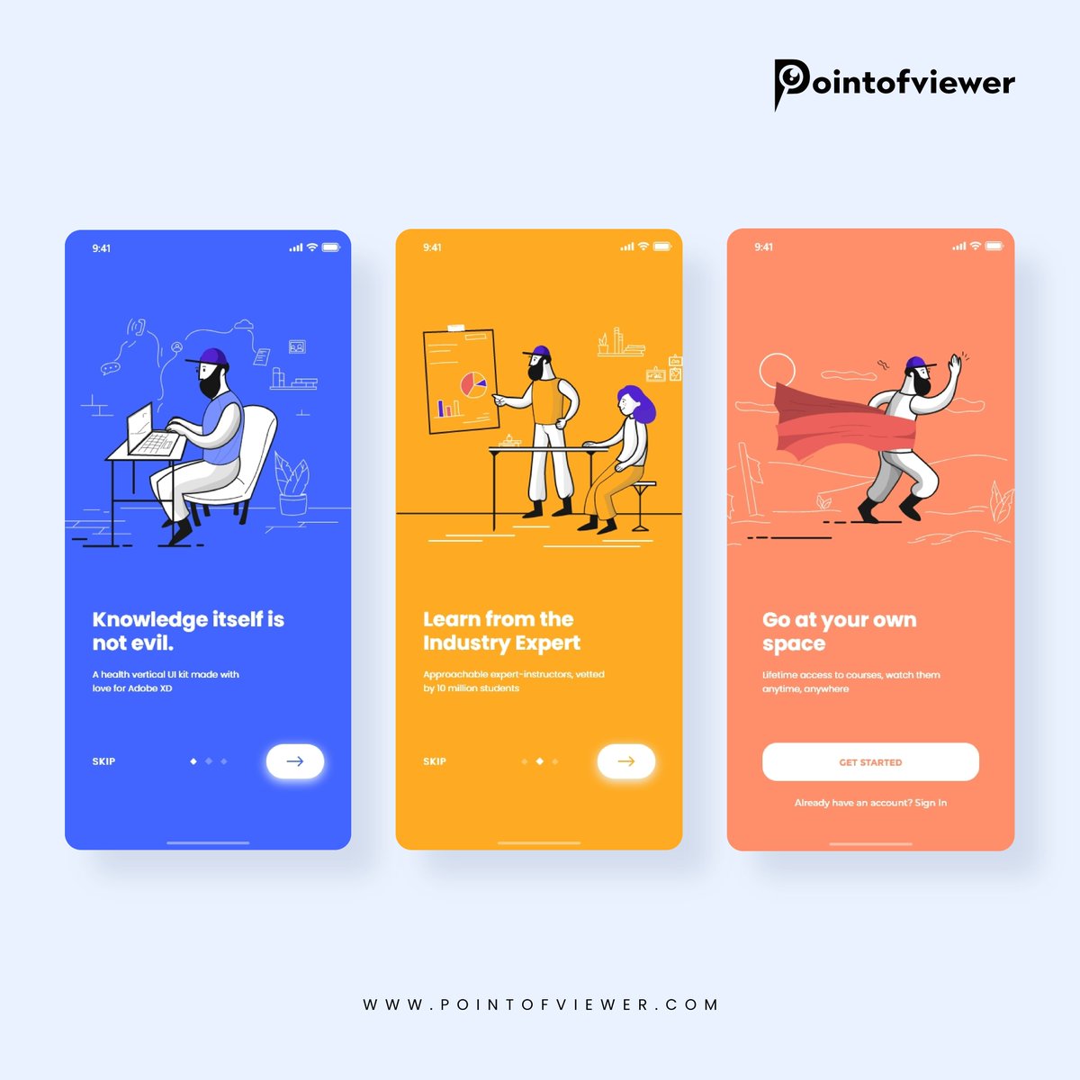 PointofviewerD's tweet image. Our latest UI exploration is all about gaining smart knowledge with innovative learning methods and daily upgrading techniques
#graphiccontent #graphicdesign #designer #socialmediatips #graphicdesign #illustration #graphicsdesign #uiux #AdobeEduCreative #Adobeanimate