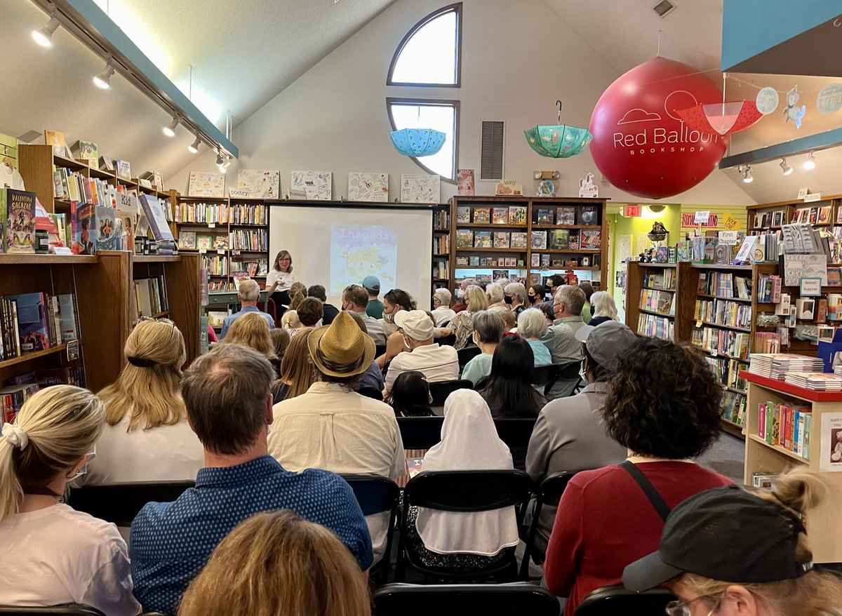 EmilySkeie's tweet photo. When I found out Baby’s due date was so close to the release of THE IHEARDS, my Whatifs started creeping in. But we made it &amp; last night’s event at @RedBalloonBooks was nothing short of a dream. Humbled and grateful, I heard the #kidlit community is pretty darn incredible.❤️ https://t.co/OlwDzlNf6h