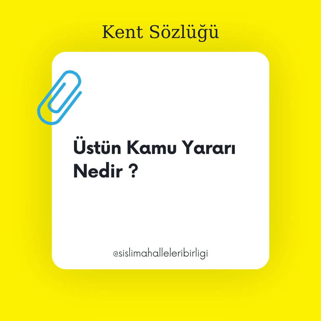 smbsisli's tweet photo. Üstün kamu yararı, ortada birden fazla, birbiriyle çelişen kamu yararı olduğu durumda, karar vericiler için birini diğerine tercih etme nedeni olmaktadır. Üstün kamu yararı, daha çok çevresel değerler üzerinde olumsuz etkilerde bulunacak sanayileşme ve kentleşme faaliyetleri; https://t.co/UyXduhXhFR