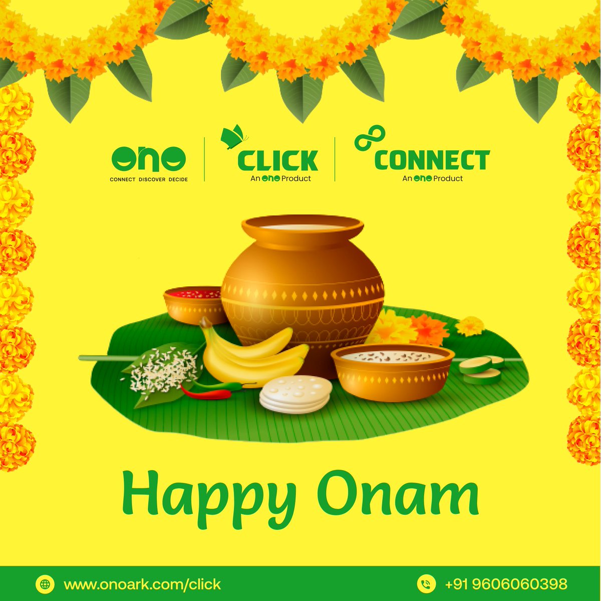 OnoArk's tweet photo. On the auspicious occasion of Onam, We wish the colours and beautiful lights to fill your home and heart with happiness and joy.
#HappyOnam
#ONO #ONOCONNECT #ONOCLICK #CLICK #revolutionizingagriculture #agritech #farmers #vegetablemandi #mandipriceupdates #commissionagents https://t.co/xVCO3JOQFr
