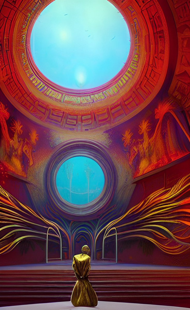 rushpoint_ai's tweet photo. The Great Hall
#scifi #aigeneratedart #aiart #aiia #aiartwork #aiartist #aiartcommunity #art #DreamDiffusion #wombo #wombodream #rushpoint https://t.co/EJteUek0Z8