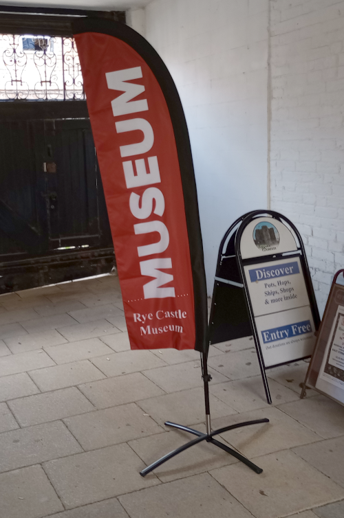 RyeCastleMuseum's tweet photo. We're doing our best to open the East Street Museum every day for the Rye Arts Festival, starting tomorrow. You can't miss us - we bought one of these: https://t.co/bUZU5xePuO