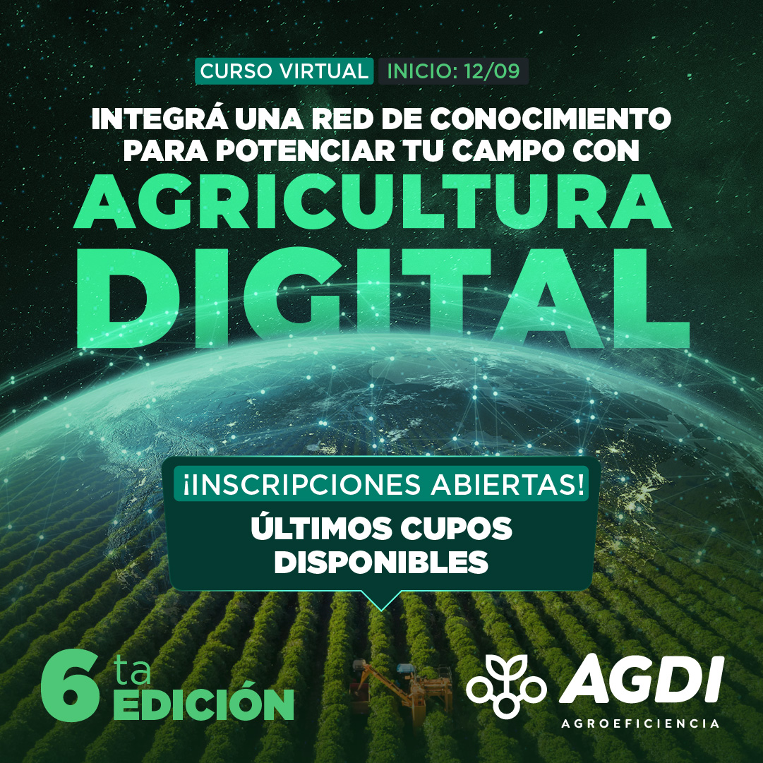 💬Es tu oportunidad de formar parte de una comunidad profesional de más de 200 expertos en toda la región. El uso de datos y tecnología es clave para potenciar cada hectárea 👨🏻‍🌾👩🏻‍🌾

¡Inscribite ahoral!📝
Últimos cupos disponibles📣

👉🏻Info e inscripciones: 
agdi.ar/cursos