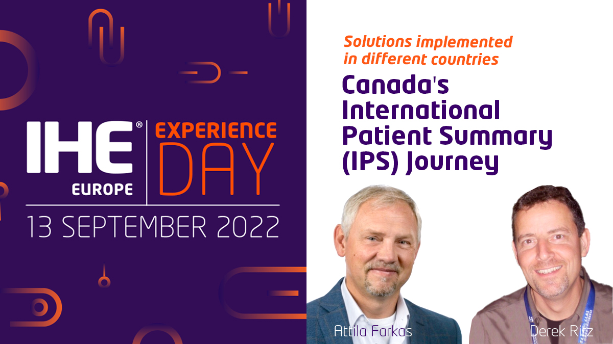 IHE-Europe (@ihe_europe) on Twitter photo 2022 IHE Experience Day #IHE_ExpDay is proud to welcome Attila Farkas & Derek Ritz, from Canada to Montreux, to present on Canada's Int. Patient Summary Journey, 13 Sept bit.ly/IHE_Exp_2022 <a href="/IHEBelgium/">IHE Belgium</a> <a href="/IHENL/">IHE Nederland</a> <a href="/IHE_fr/">IHE France</a> <a href="/IHEAustria/">IHE Austria 🇦🇹</a> <a href="/IHE_USA/">IHE USA</a> <a href="/IHEIntl/">IHE International</a> @IHEsuisse <a href="/IHE_Australia/">IHE Australia</a> 2022 IHE Experience Day #IHE_ExpDay is proud to welcome Attila Farkas & Derek Ritz, from Canada to Montreux, to present on Canada's Int. Patient Summary Journey, 13 Sept bit.ly/IHE_Exp_2022 <a href="/IHEBelgium/">IHE Belgium</a> <a href="/IHENL/">IHE Nederland</a> <a href="/IHE_fr/">IHE France</a> <a href="/IHEAustria/">IHE Austria 🇦🇹</a> <a href="/IHE_USA/">IHE USA</a> <a href="/IHEIntl/">IHE International</a> @IHEsuisse <a href="/IHE_Australia/">IHE Australia</a>