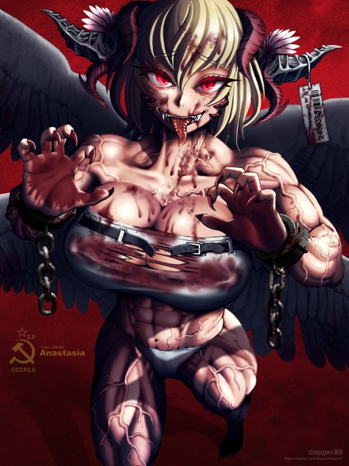 ソ連2.0ヴィリュイスク生体戦略兵器研究所
・識別番号2400365 "アナスタシア"
・素体年齢・性別:14歳・女性
・暴走・研究所を壊滅させた後、逃亡
USSR 2.0 Vilyuysk Institute of Bio Weapons
ID 2400365 "Anastasia" Body age & sex: 14;  female. After running out of control, she fled the lab. 