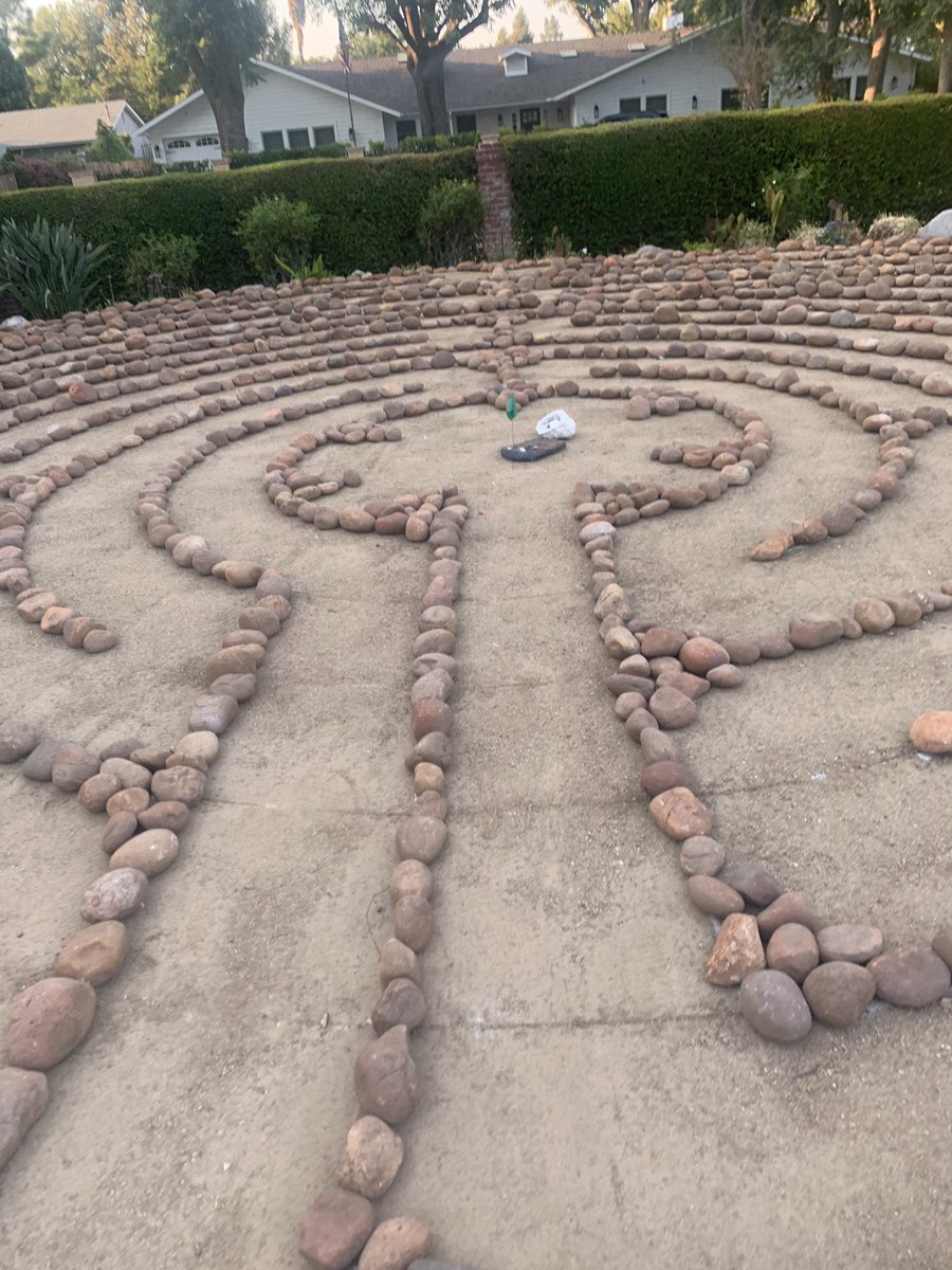 stopcancernow's tweet photo. No more grass. * #savingWater , brought in DG dirt &amp; Rocks.  Now a spiritual rock garden. Much better energy  vibration of space utilization.  Being in the moment with #waterreduction  come walk the #labyrinth #peacelabrynth Allow your Self to See, Be &amp; Realize 🕉☮️☯️💜💫🎶🎼 https://t.co/9zBeMKYGfE