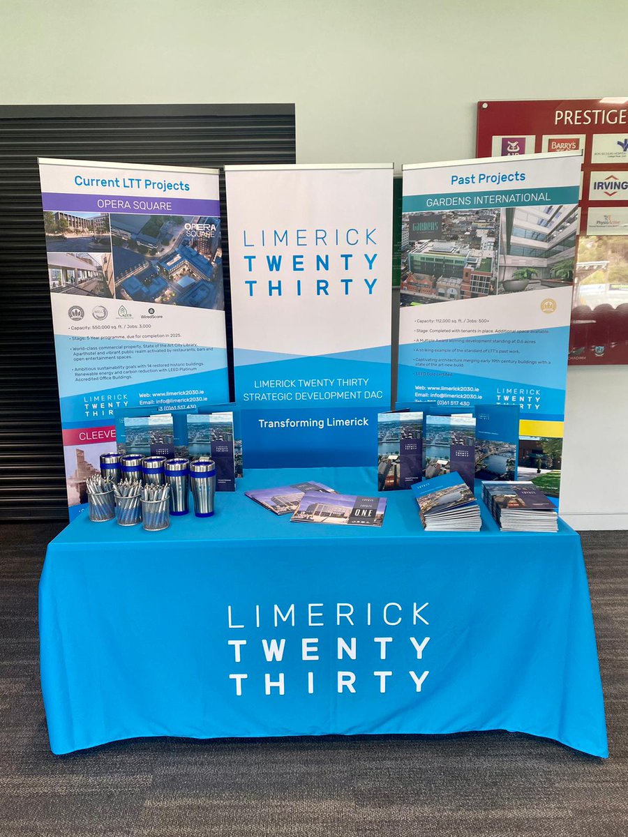 limerick_2030's tweet photo. If you are attending the the CIF Southern Construct Summit & Exhibition today in Páirc Uí Chaoimh, be sure to stop by the Limerick Twenty Thirty exhibit.
#SouthCon22 @CIF_Summits https://t.co/zDBoO4BbSC