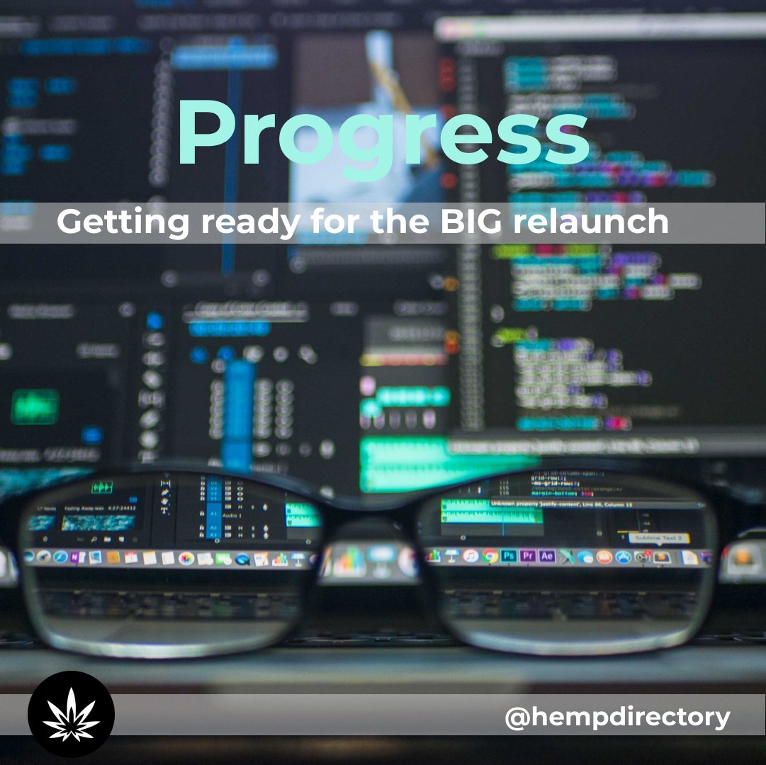 Making great progress and getting ready for #relaunch. Get your early access invite now at 👉 Hemp-Directory.com #cannabisindustry #cannabis #Hemp #hempbusiness #cannabisbusiness #cannabisexpo