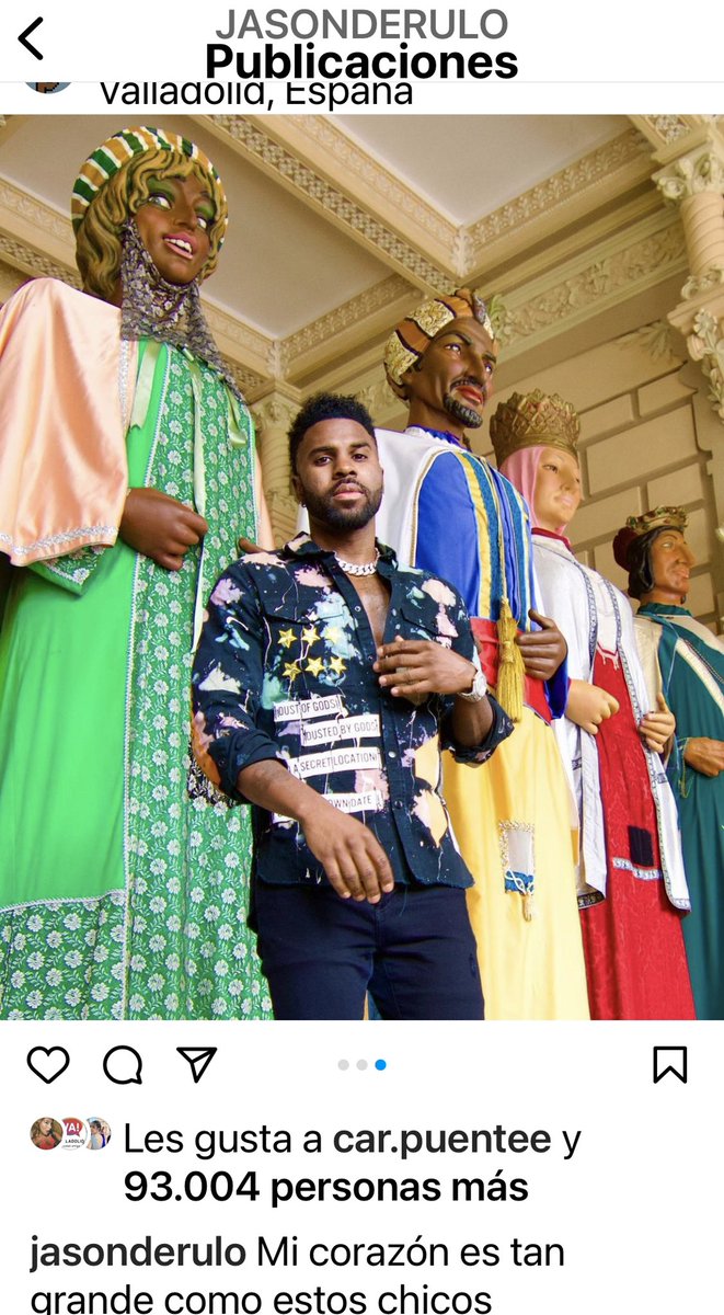 oscar_puente_'s tweet photo. A @jasonderulo le han encantado nuestro gigantes y cabezudos. Nuestras costumbres impactan en los que nos conocen por primera vez. https://t.co/0fs0hJCQBj