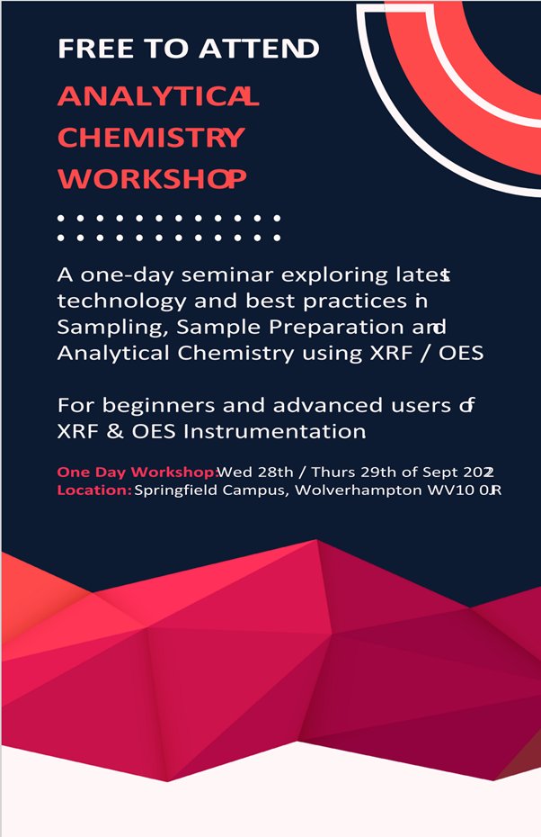 #AmetekGB proudly presents...
#SpectroUK BACK with a new event!! 

At #AmetekGB we're always adapting in different ways to be the best. Following our ambitions is #SpectroUK by hosting this workshop for a technological transition.

Will you miss out on learning a new skill....?