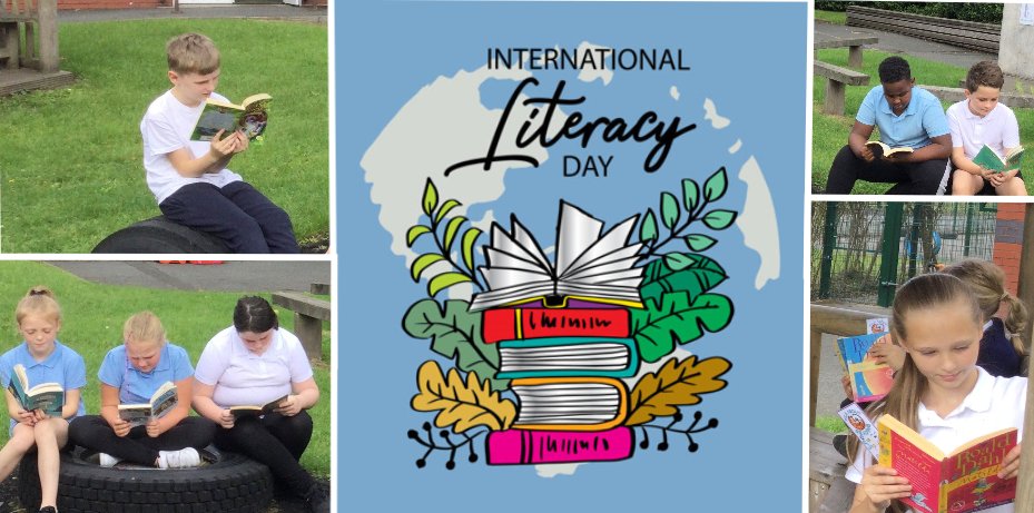 MrBA73813386's tweet photo. As part of International Literacy Day, Year 6 celebrated the gift that is being literate. They continue to champion the power of reading. Well done year 6. https://t.co/TdzPRSinhX