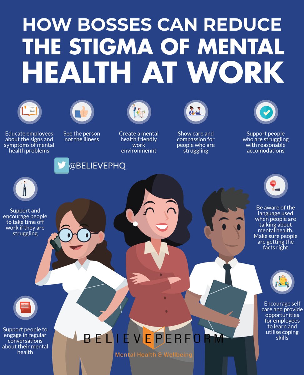 🔥How bosses can reduce the stigma of mental health at work. 

🧠 <a href="/BelievePHQ/">BelievePerform</a> We take complex information and turn it into simple, accessible material that is available for everyone to access.

#mentalfitness