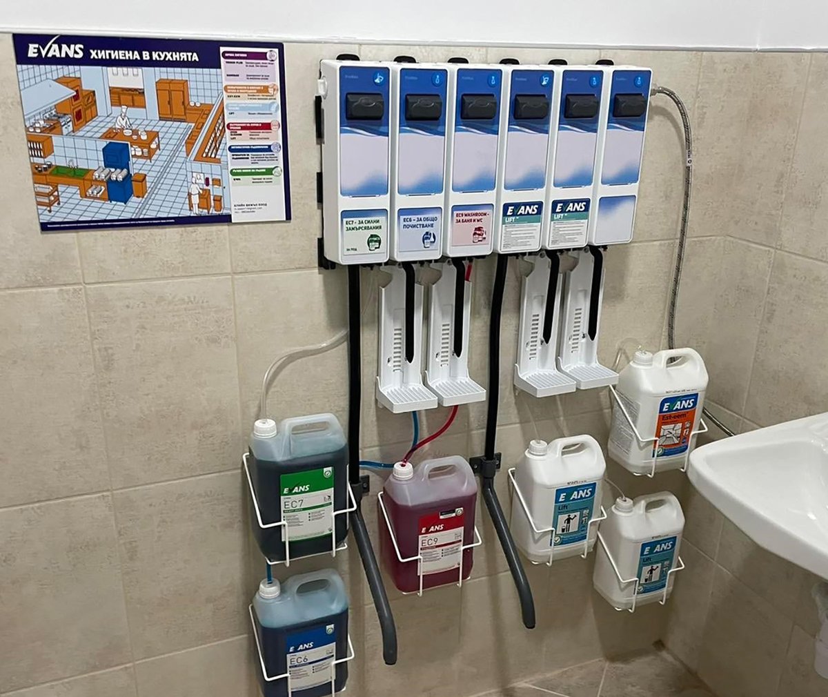 evansvanodine's tweet photo. Great to see our products and auto dosing equipment installed at sites in #Bulgaria through our distributor #BULCLEAN #cleaningandhygiene #cleaningchemicals #professionalhygiene #autodosing #dispensers #concentrates #DEMA #SEKO https://t.co/NjVtdkqrPS