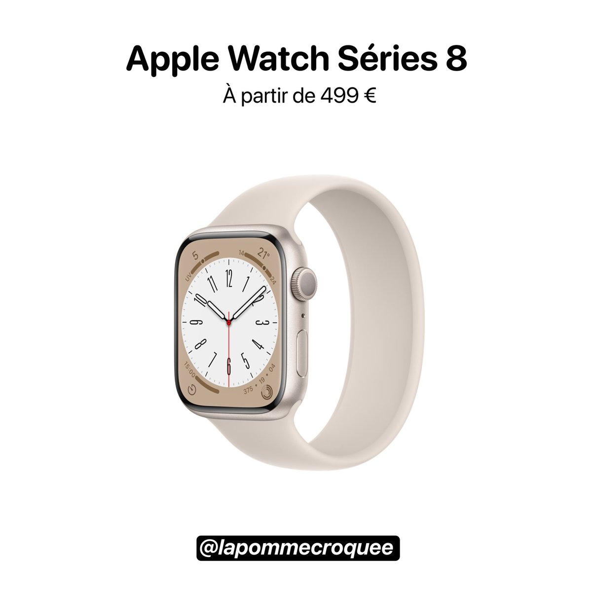 Lpcroquee's tweet photo. Voici l’Apple Watch Séries 8 https://t.co/us56UNc37c