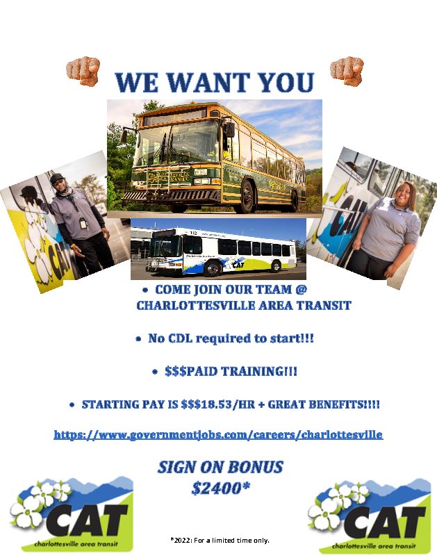 Charlottesville Area Transit tweet media