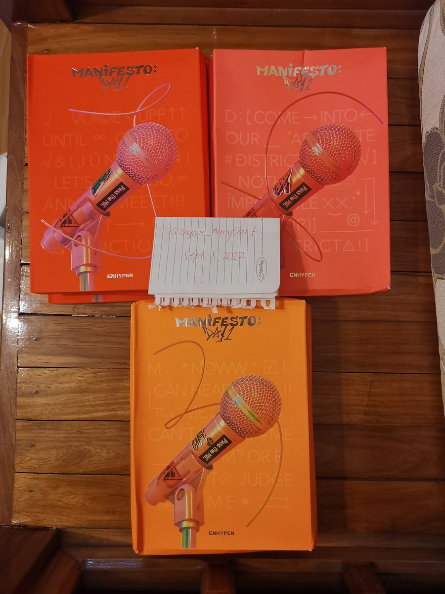 Engene_ArmyCart's tweet photo. #EAC_LAPAGS ph Manifesto day 1

¬onhand
¬₱149 payo / ₱199 cod
¬ob is slightly damage
¬unsealed: sticker ob pb cd badge pin poster postcard

Reply MINE+MD1+pcs
or DM us po! https://t.co/Ogcd7ITybr
